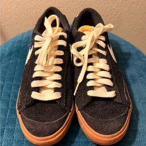 Nike Black and Orange Low-Top Sneakers
